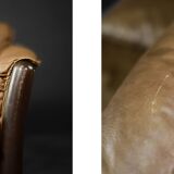 Vintage Mid-Century Danish Modern Cognac Leather 3-Seater Sofa, 1960s