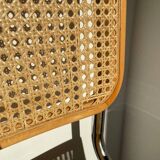 Paire de chaises cannées italiennes design Breuer