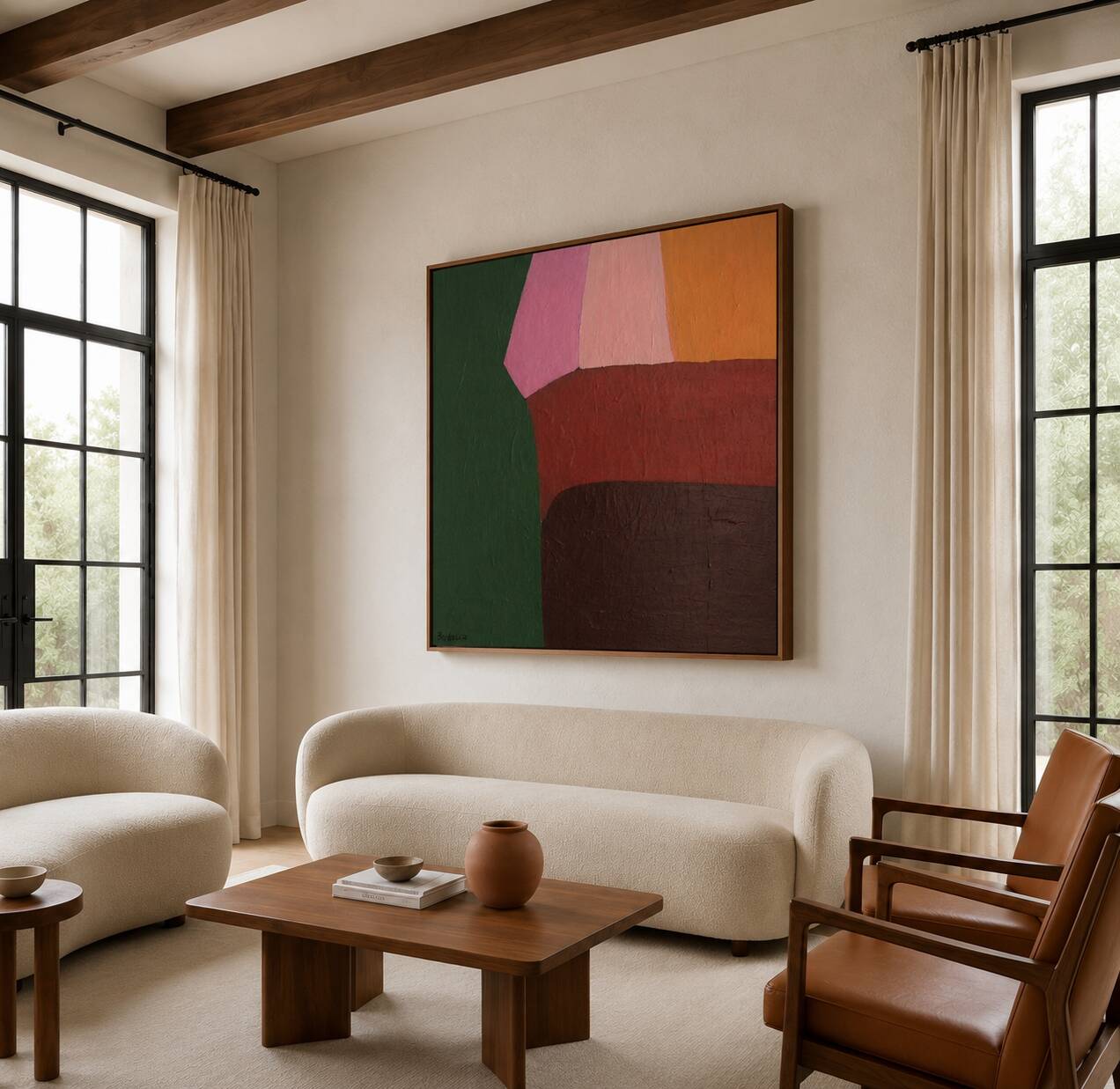 Abstract painting "late in the afternoon"