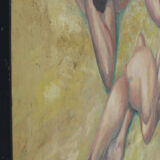 Vintage large painting oil on canvas – Two reclining figures