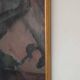 Original large mid-century Swedish oil on canvas – “Composition” by Sixten Lundbohm – vintage & framed – 77 × 70 cm (30.3" × 27.6")