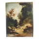 Shepherd with his sheep oil on panel 19th century