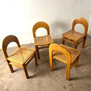 Set of 4 caned chairs Arcadia by Tagliabue di Cascina Armata, 1970-80.