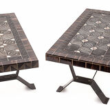 Duo of wrought iron tables