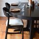 Ensemble table et chaises traîneau Baumann