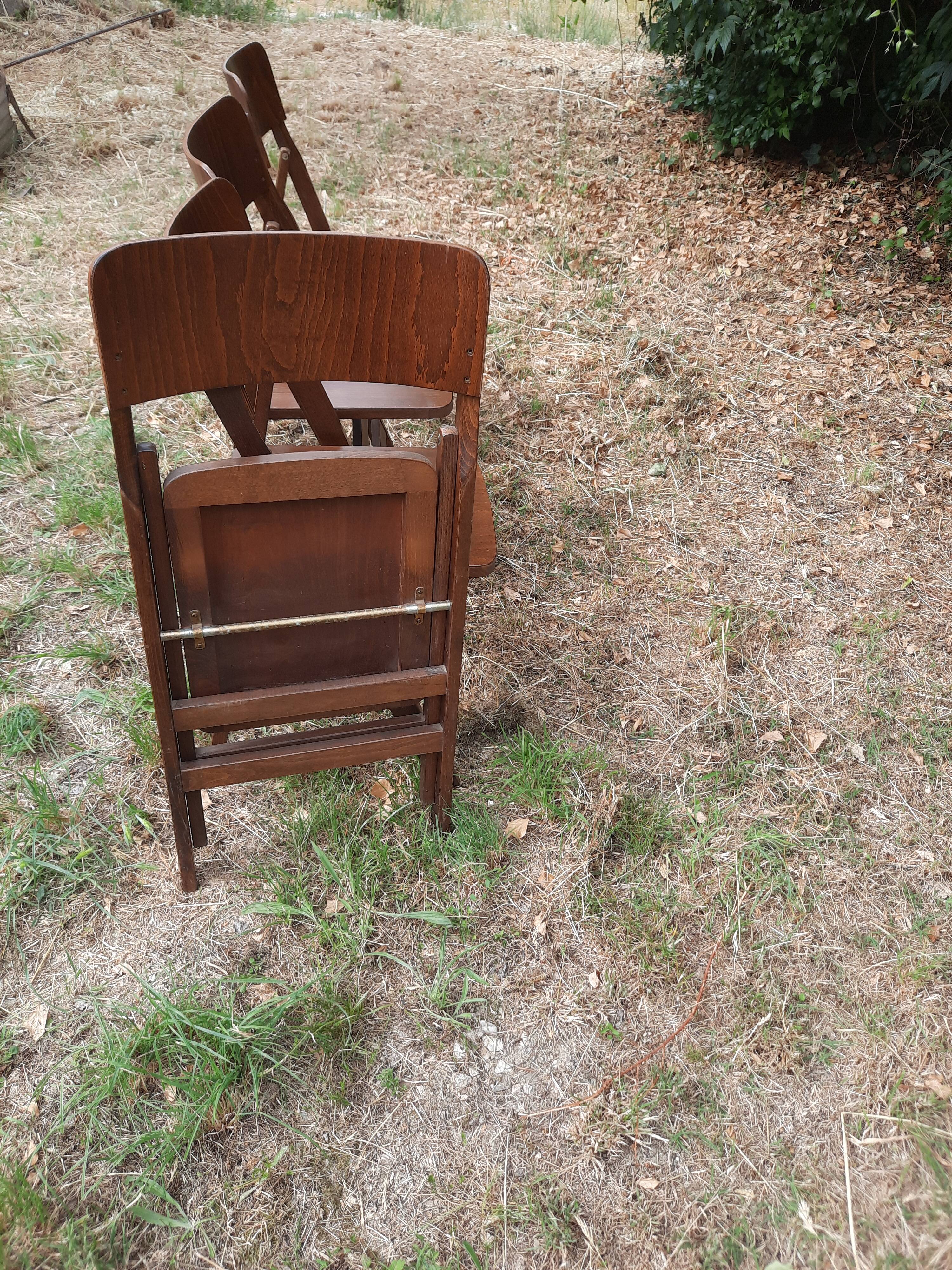 Pair of folding bistro chairs Baumann