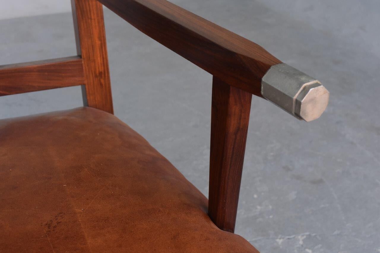 Pair of art deco 1930 rosewood Chair