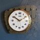 Vintage clock asymmetrical silent wall clock "Maty golden black"