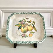 Fruit décor dish Italy 1970, Due Torri