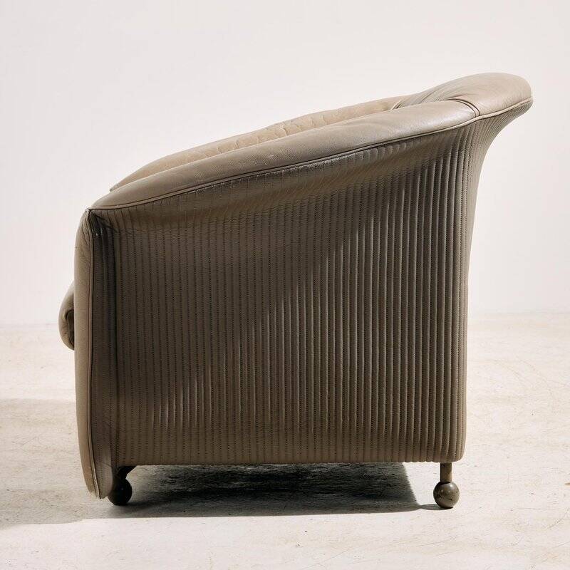 Aura Leather Sofa Set by Paolo Piva for Wittmann, 1980s, Set of 3