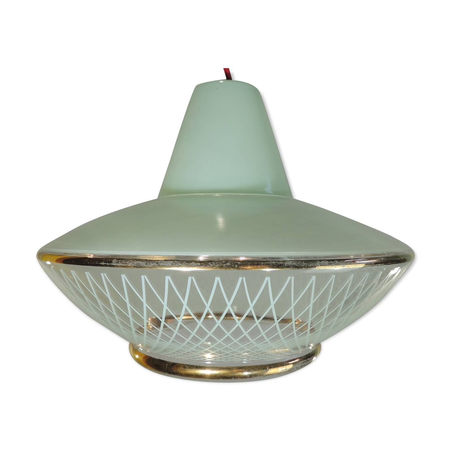 Suspension Verrine opaline vert