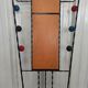 Iron cloakroom wall-mounted port multicolored balls mirror door umbrellas hats circa 50