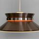 Copper colored aluminium pendant light by Carl Thore for Granhaga Metall. Sweden 1970s