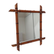 bamboo mirror, vintage, 41 by 48cm