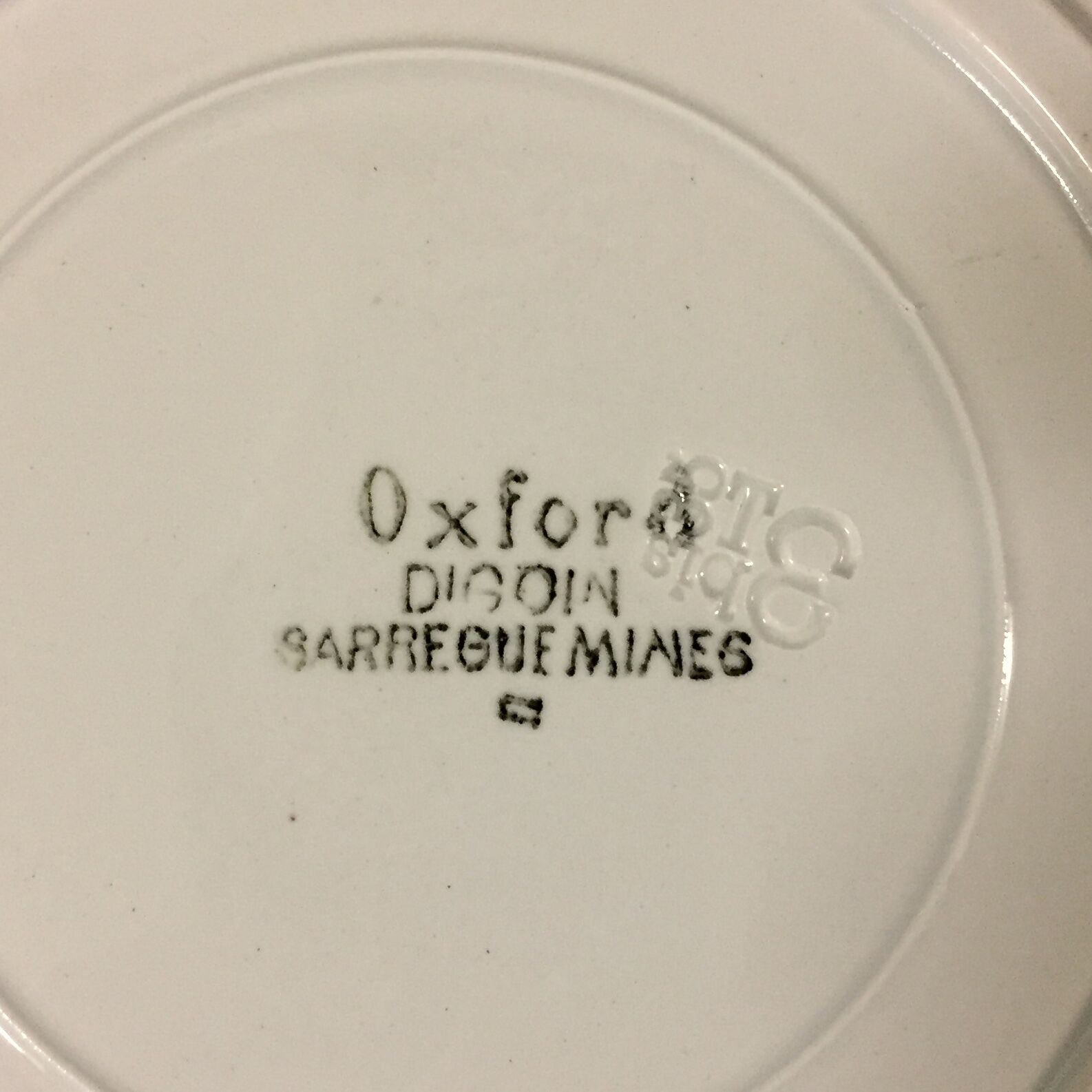 Set de 6 assiettes creuses Digoin Sarreguemines “Oxford”