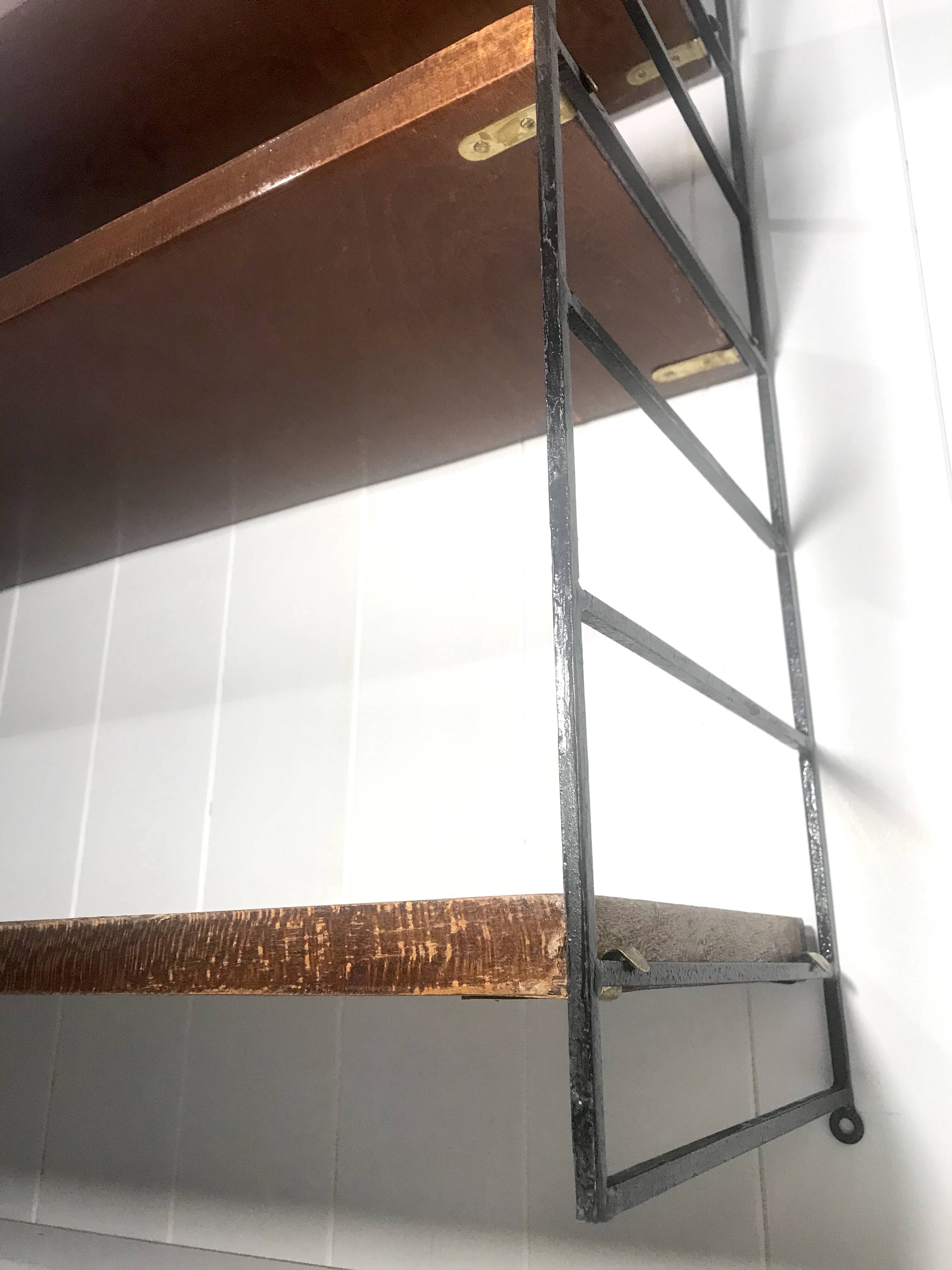 Wooden and metal String shelf