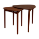 Danish Mid-Century Beside Teak Tables by Ejnar Larsen & Aksel Bender Madsen