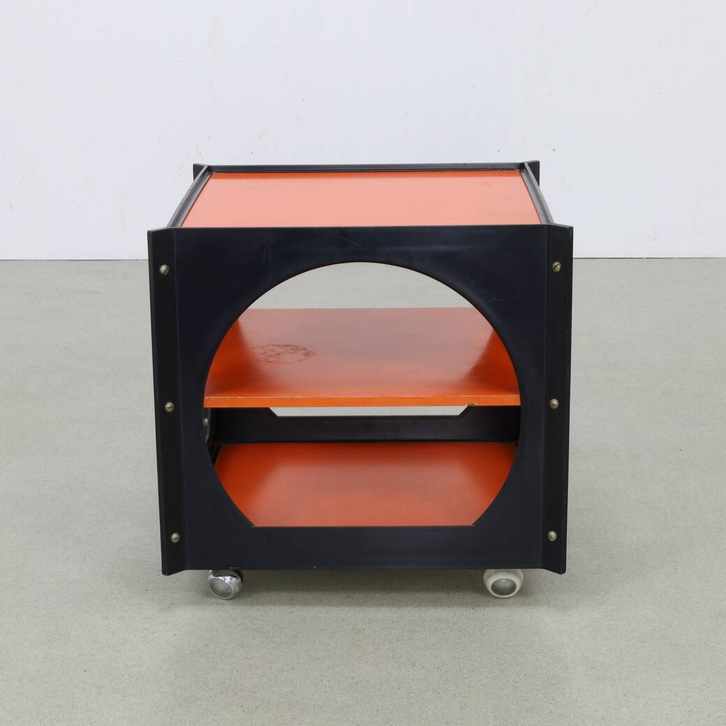 Table basse vintage sur roulettes Space Age