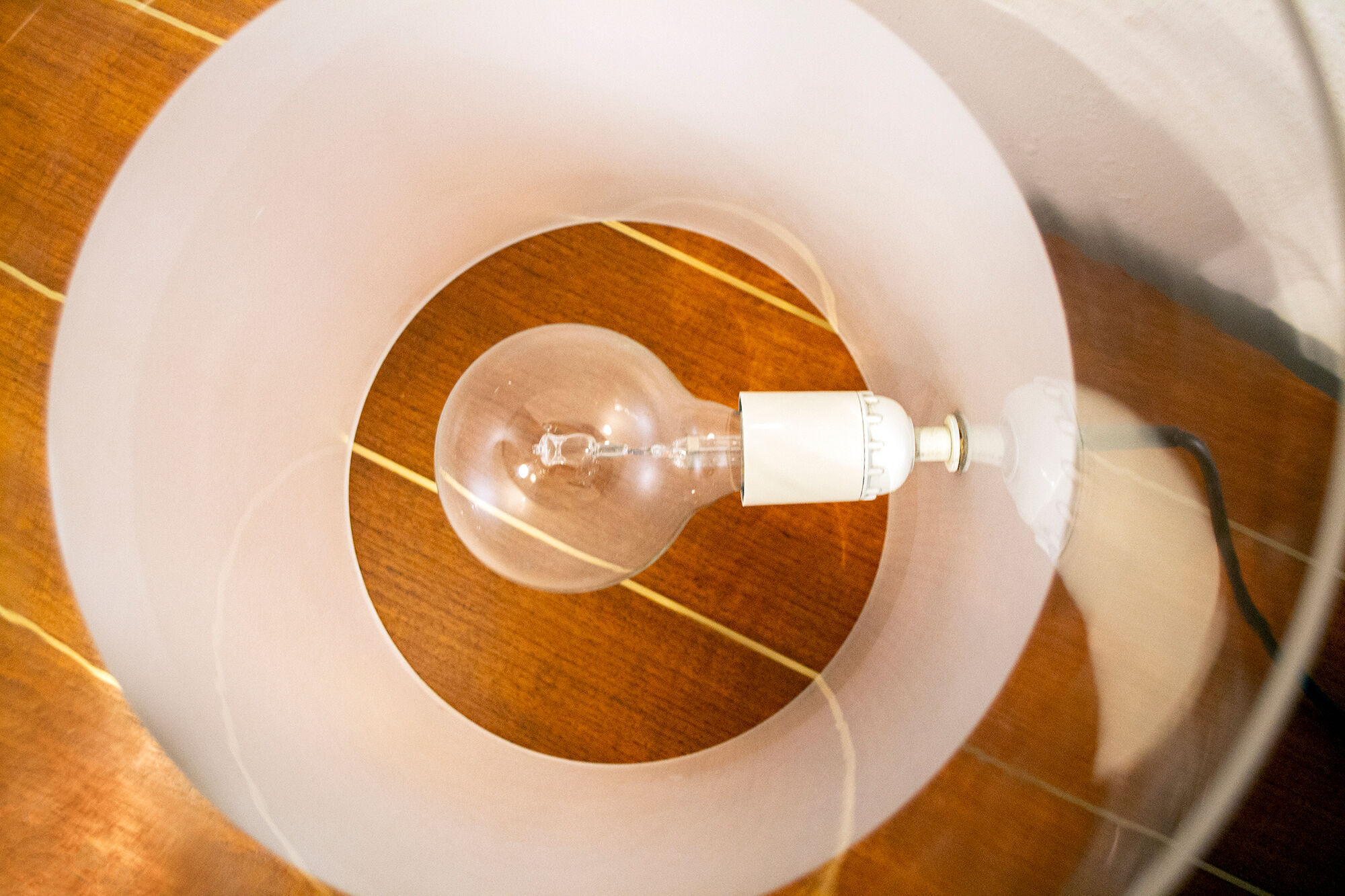 Fatua glass table lamp by Guido Rosati for Fontana Arte, 1972