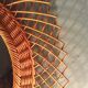 Large vintage 1960 rattan mirror 50cm