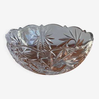 Crystal bowl salad bowl - vintage