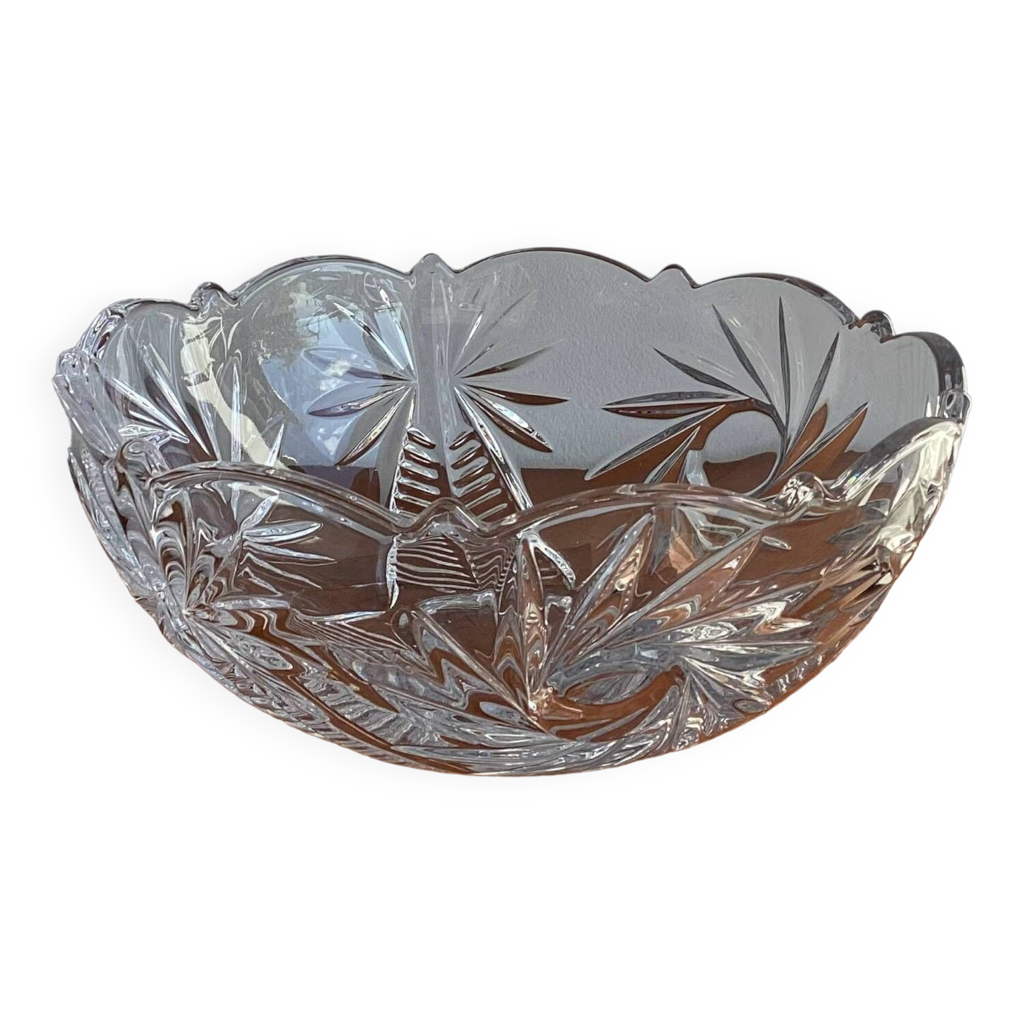 Lot Verres Vintage – Saladier + 6 Coupes à Ramequins Taillés Multicolores
