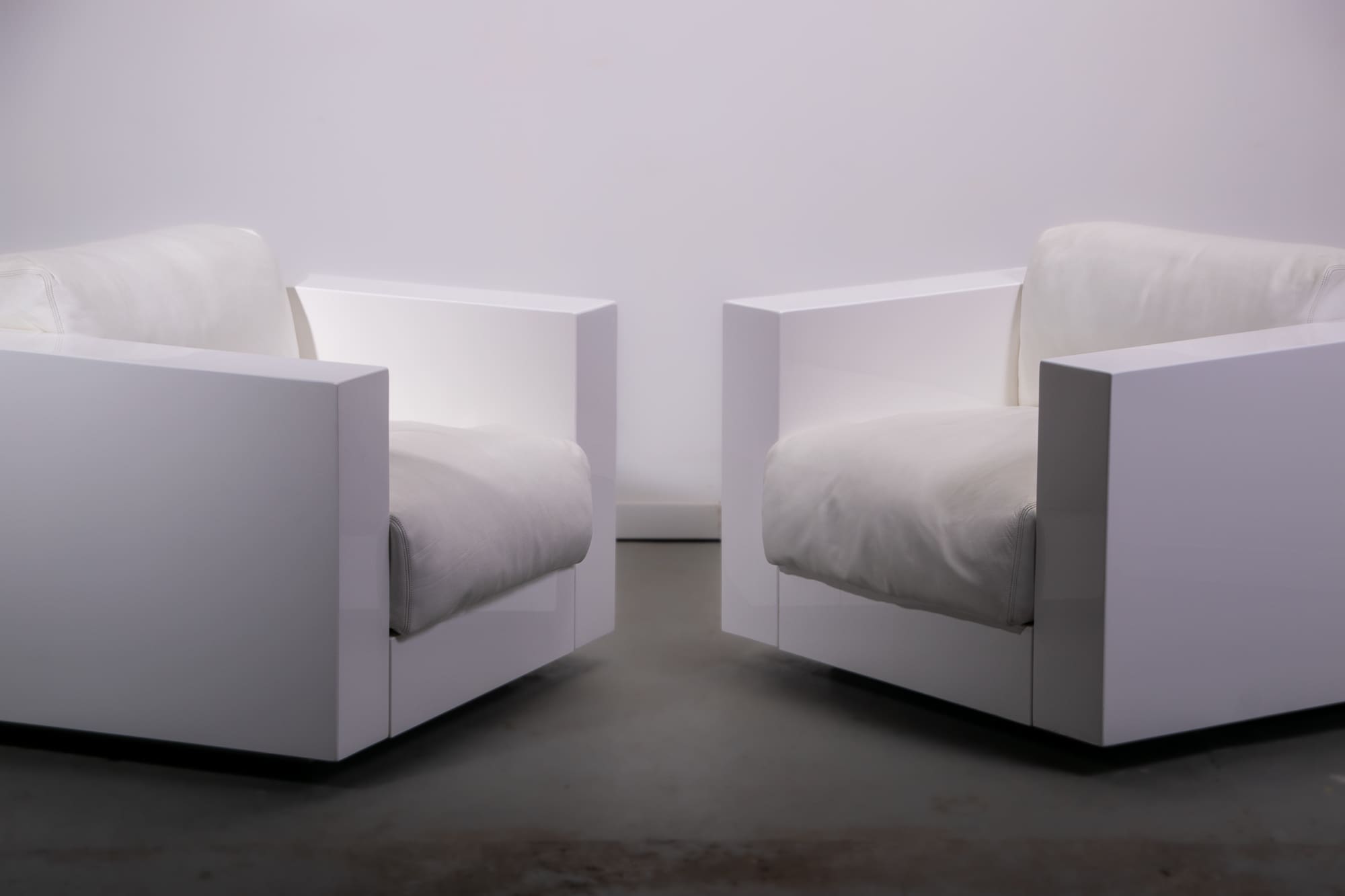 Saratoga armchairs by Lella and Massimo Vignelli for Poltronova
