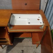 Old Furniture Machine To Sew SINGER Wood Feet Compas FRANCE Vintage