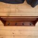 Teak wall coat rack, Denmark, 1960s