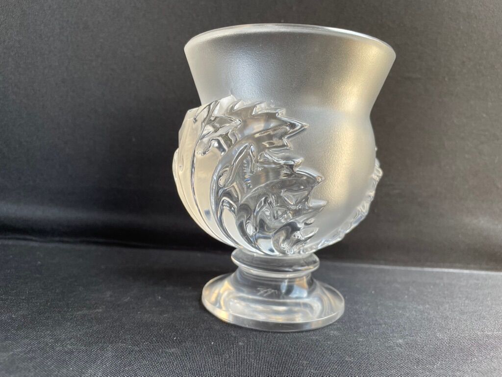 Vase signed Lalique France Saint Cloud model