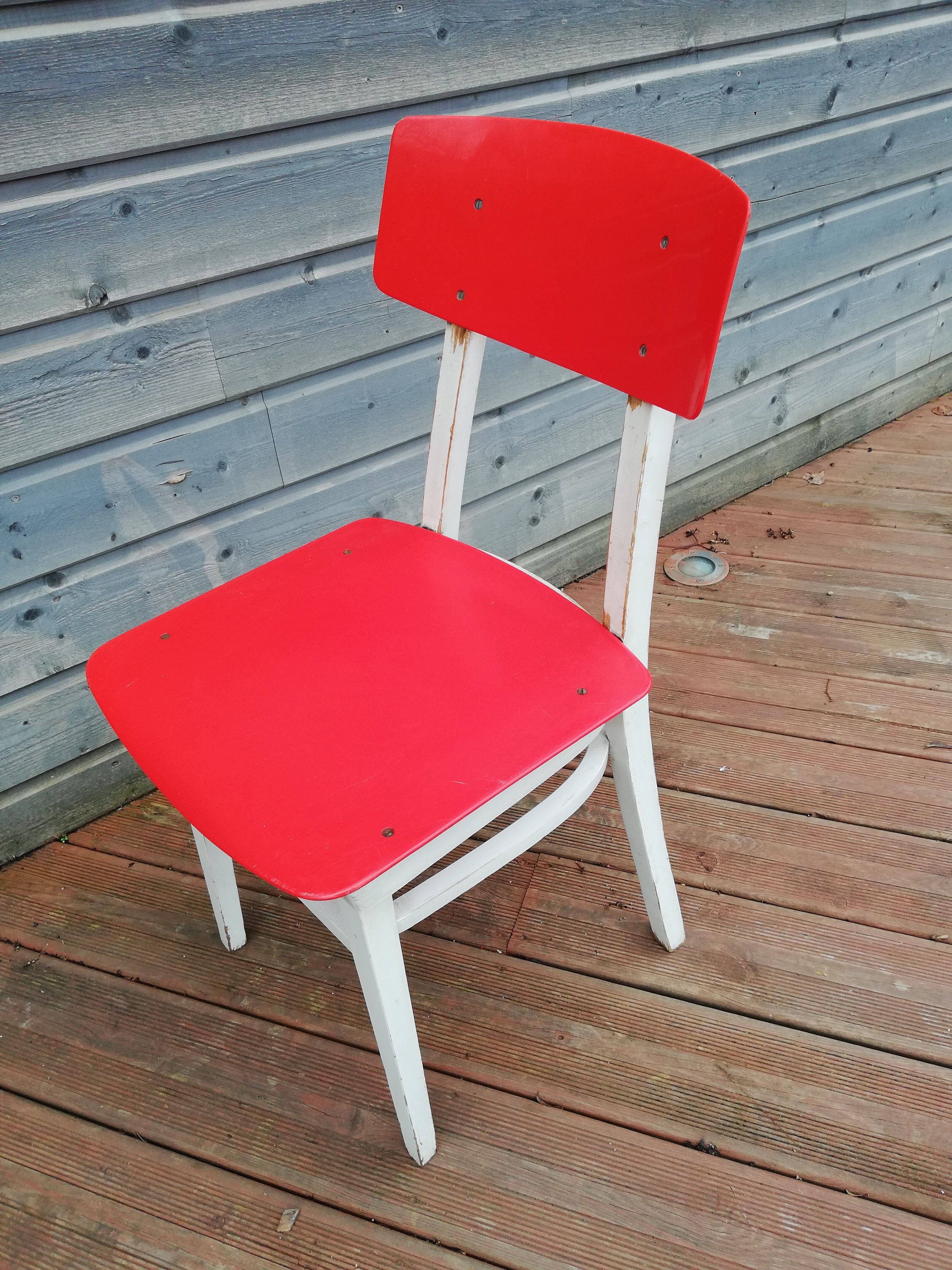 Lot de 4 chaise et une table vintage , années 70