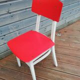 Set of 4 chairs and a vintage table, 70s