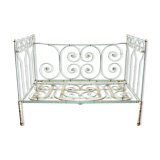 Banquette vert d'eau en fer forgé