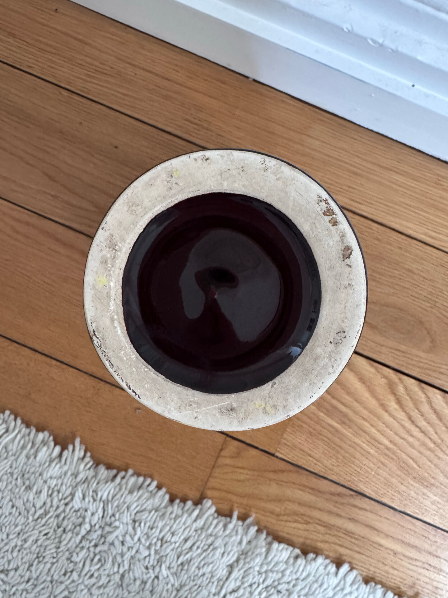 Large multicoloured lava vase