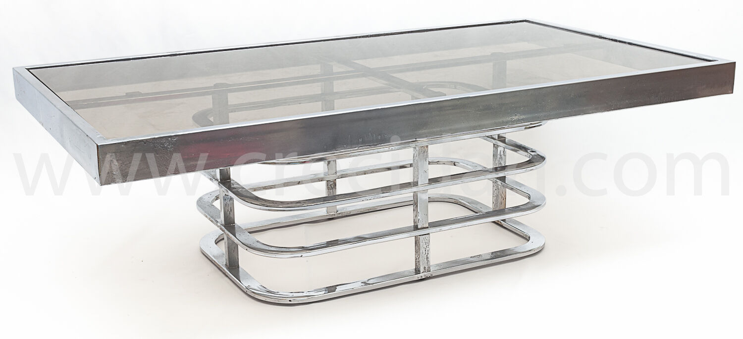 Chrome-designed coffee table