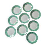 Set of 9 Manufrance flat plates