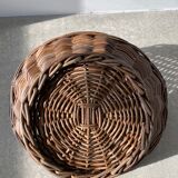 Raw wicker wood basket
