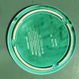 Green ceramic dish 50s Sarreguemines