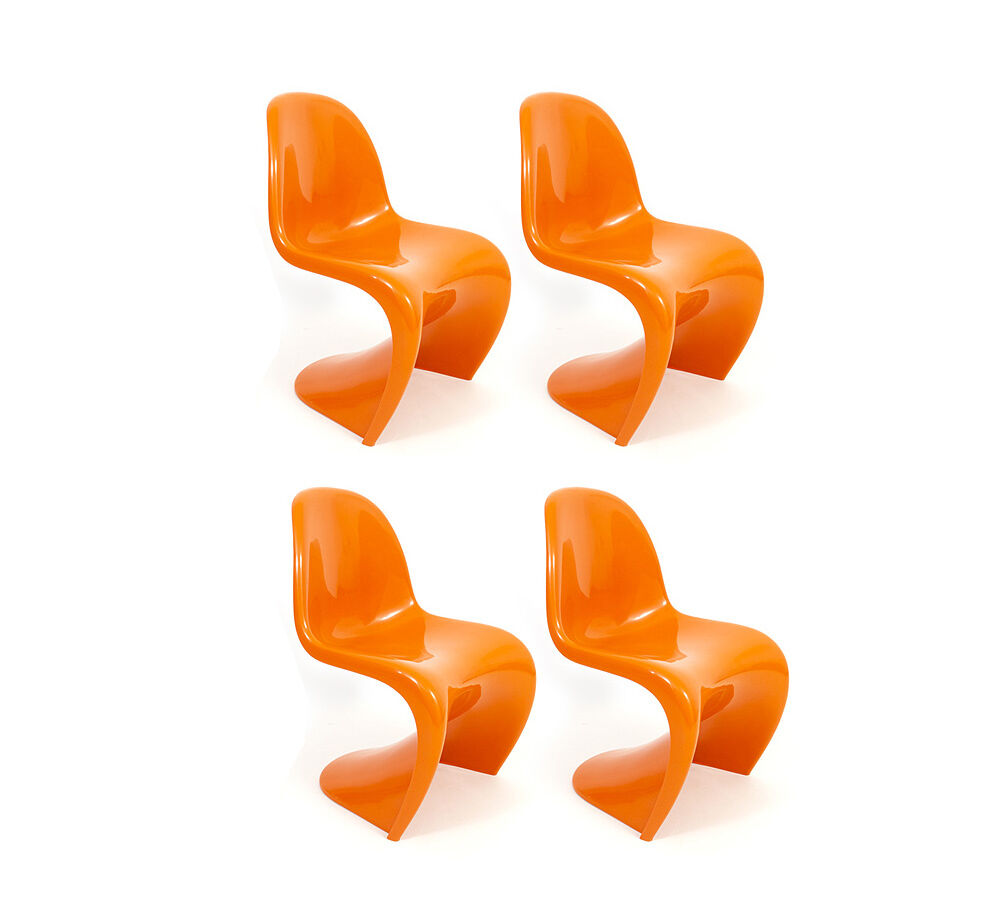 4 chaises Panton par Verner Panton pour Herman Miller, 1972, Set de 4