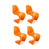 4 chaises Panton par Verner Panton pour Herman Miller, 1972, Set de 4