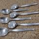 Small silver-plated metal spoons