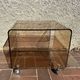 Side table, vintage serving trolley in plexiglass by Michel Dumas for