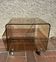 Side table, vintage serving trolley in plexiglass by Michel Dumas for