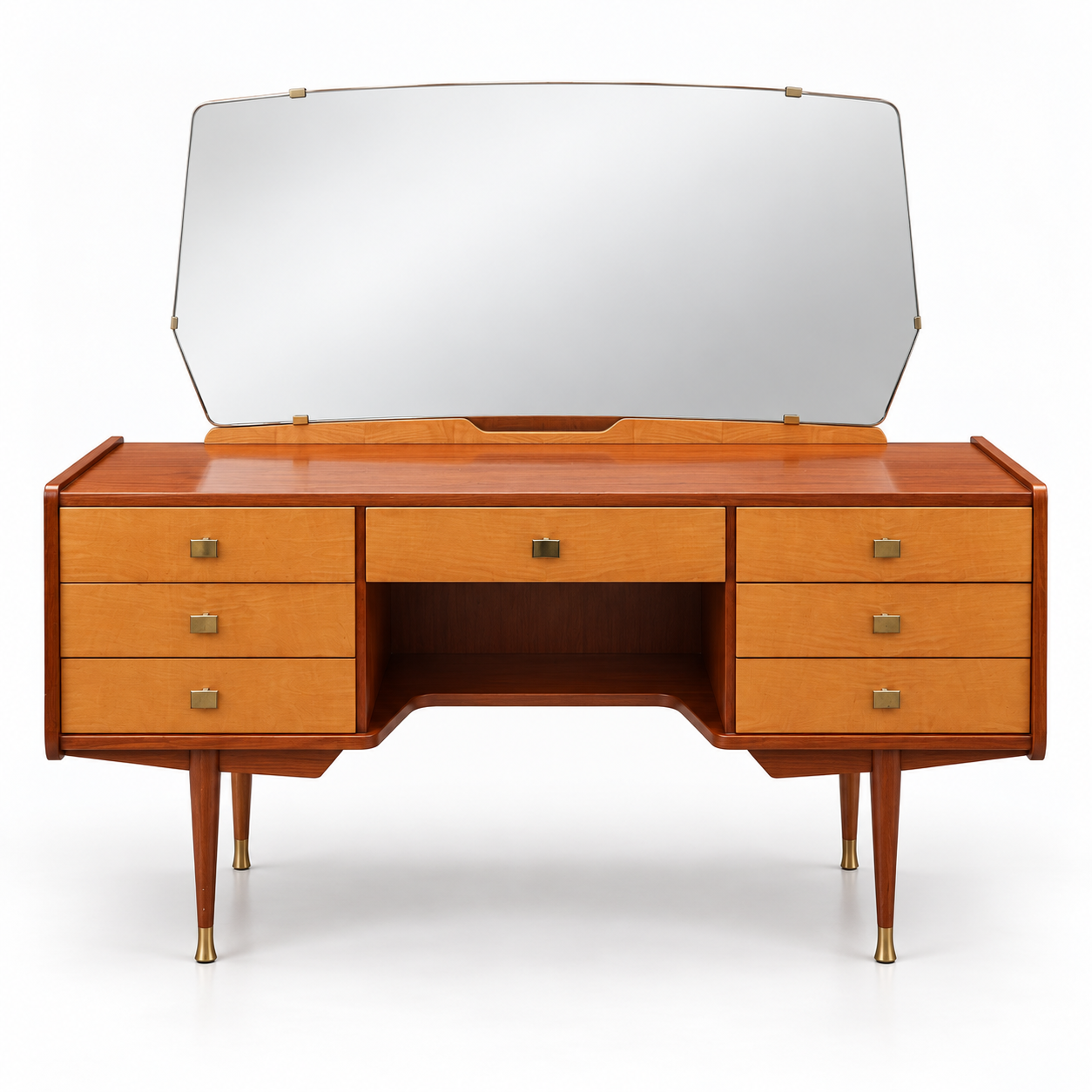 Vintage dressing table with mirror – Mid-Century vanity (1950s/60s)