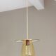 Amber glass / vintage lantern suspension 50s-60s