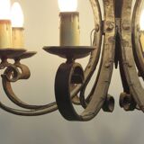 Lustre en fer forgé des années 40