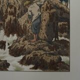 Lithograph by Henri Rivière In the Noroît Wind - The Mosses