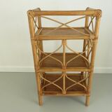Bamboo rattan shelf, 60/70s