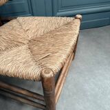 Pair of 20th century straw armchairs