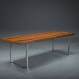 Coffee Table in Rosewood & Chrome, 1960s